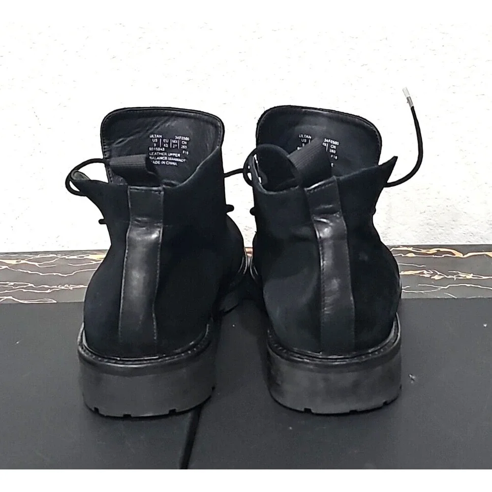 Mens Size 9 Black Calvin Klein Ultan Calf Suede Leather‎ Chukka Boots 34F0500